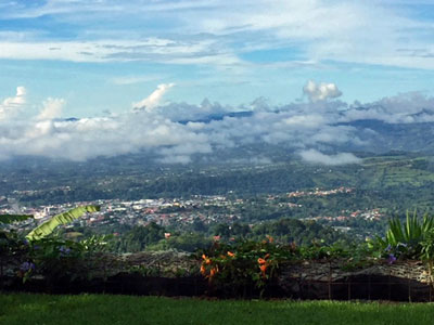 Clouds and sunshine and rain during Costa Rica's Green season or 'winter'